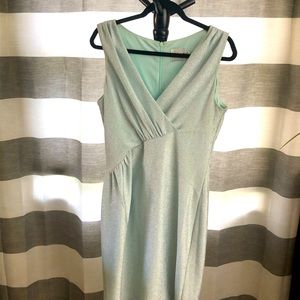 Sparkly Soft Teal Shift Dress
